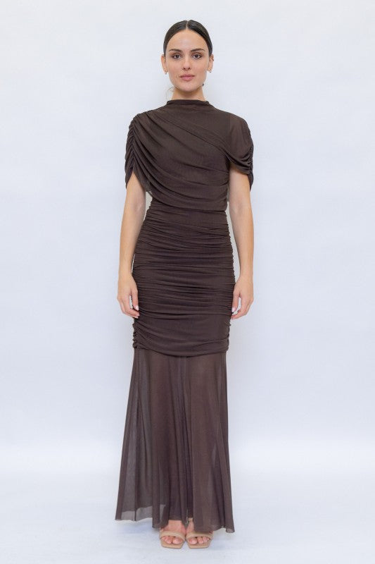 Lucianna Chocolate Maxi Dress