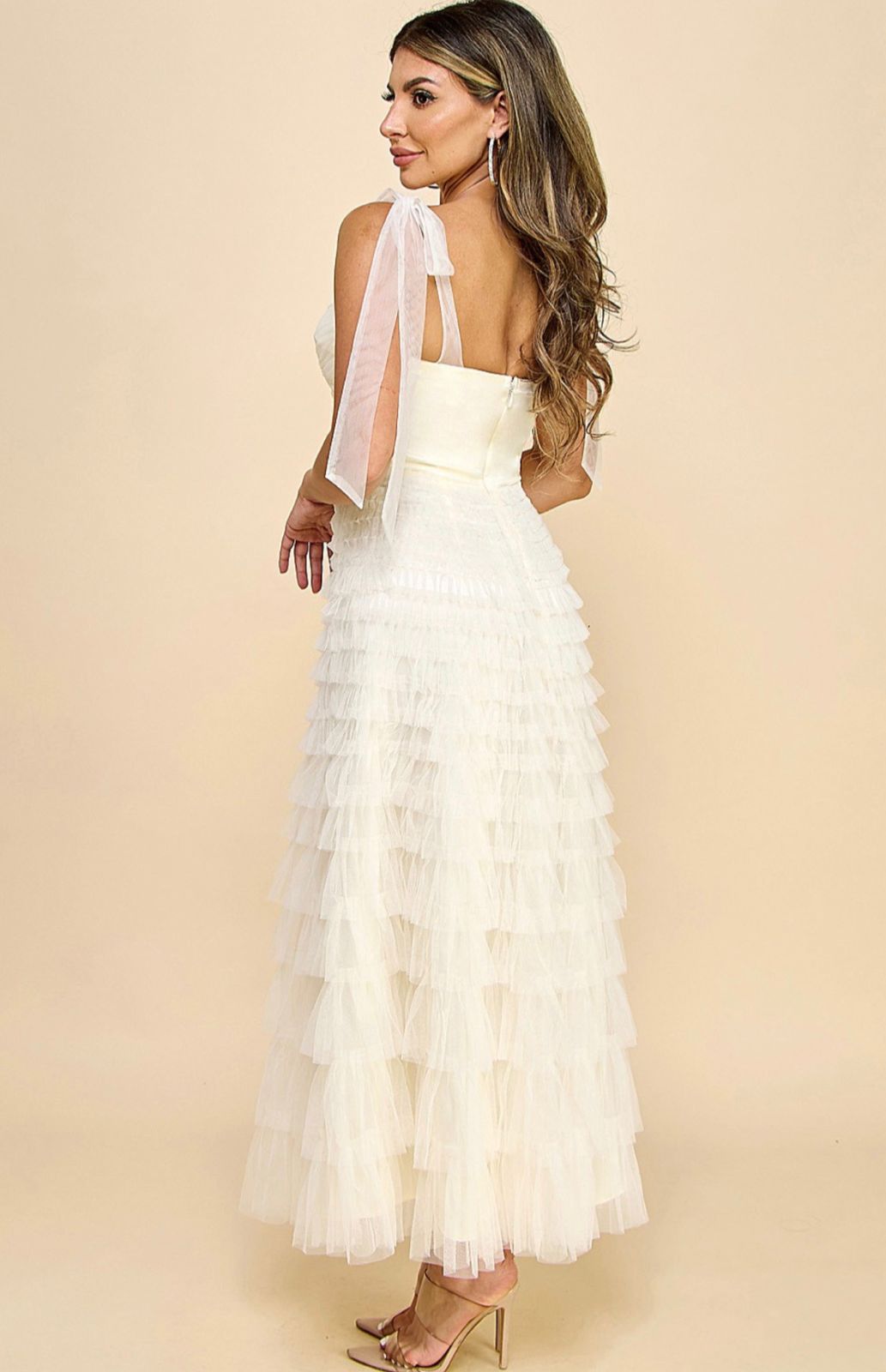 Elena Cream Midi Dress