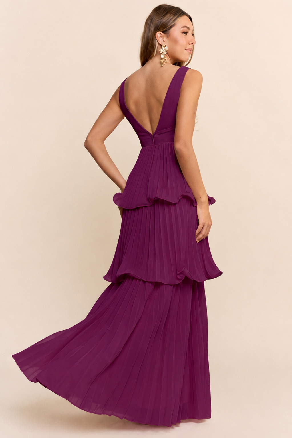 Azucena Plum Maxi Dress