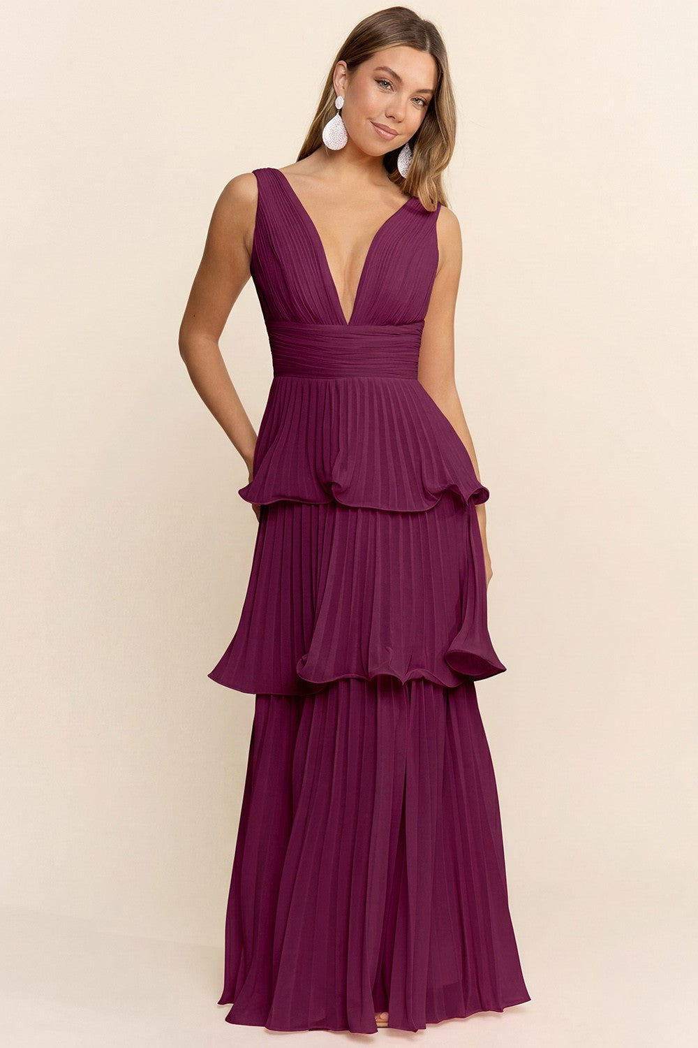 Azucena Plum Maxi Dress