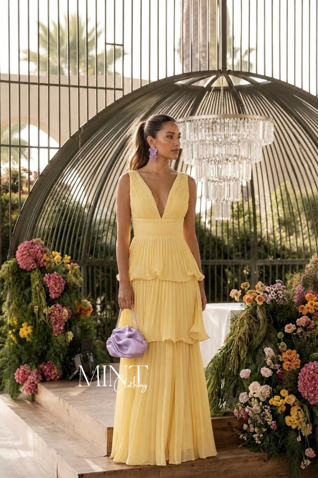Azucena Pale Yellow Maxi Dress