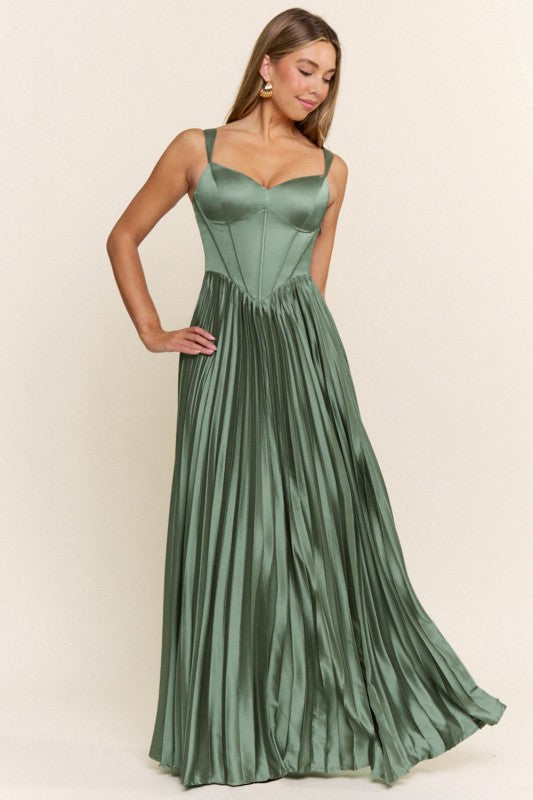 Agata Dusty Sage Maxi Dress