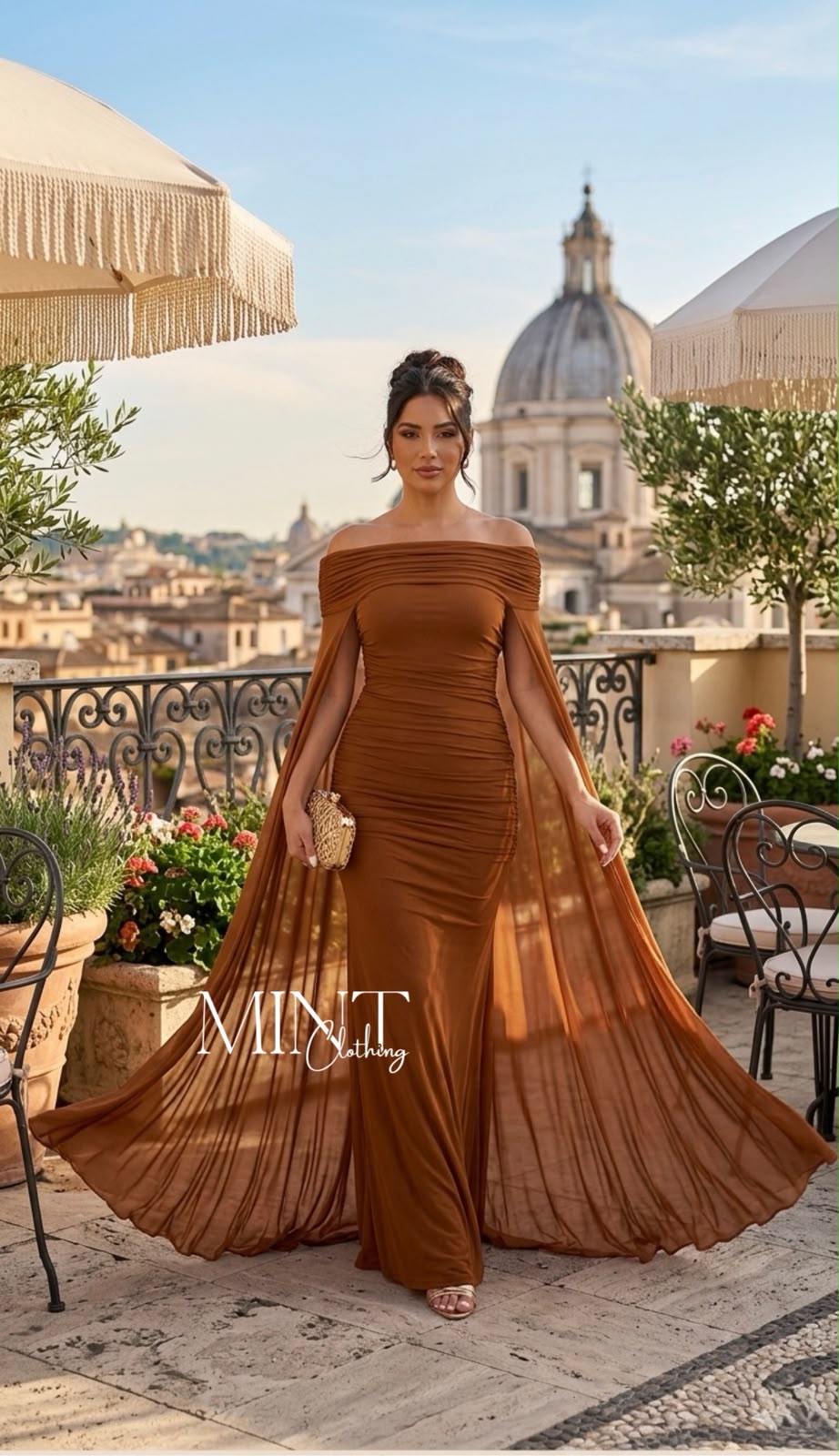 Mocha Royale Maxi Dress