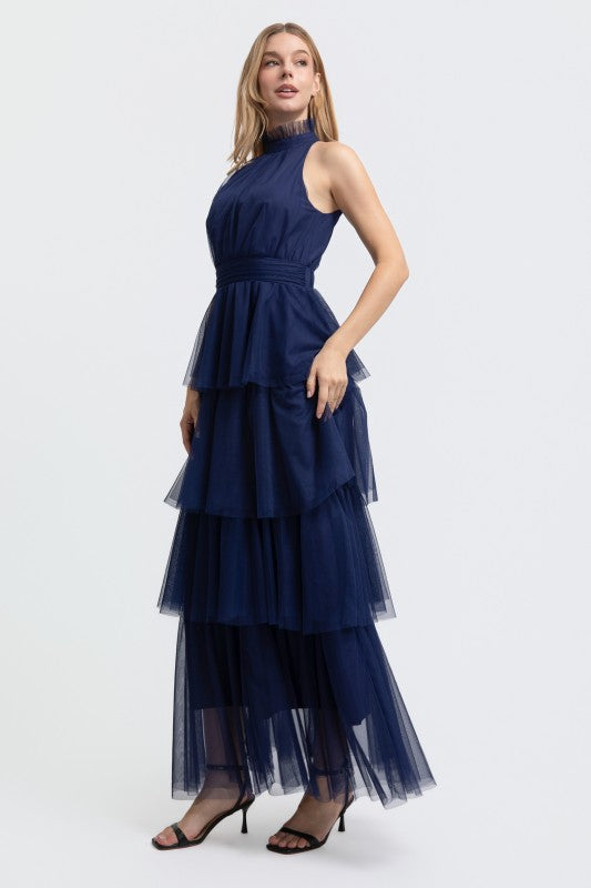 Brietta Navy Maxi Dress