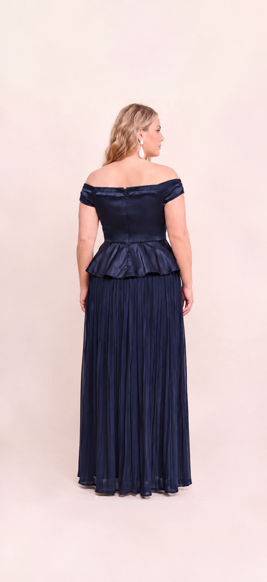Colette Navy Blue Maxi Dress (Plus Size)