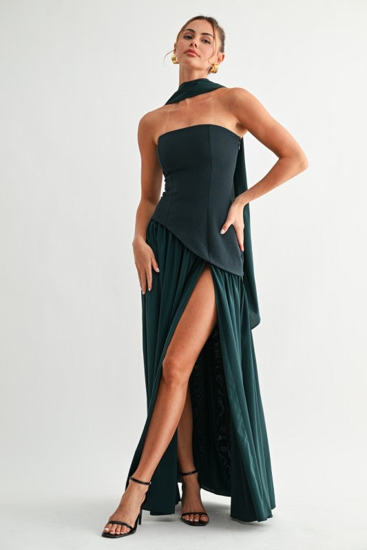 Emerald Grace Maxi Dress