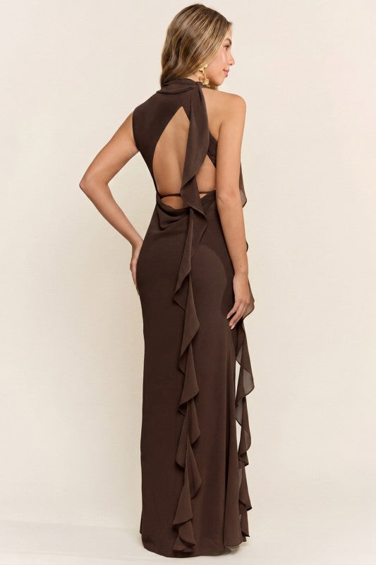 Stella Chocolate Maxi Dressh