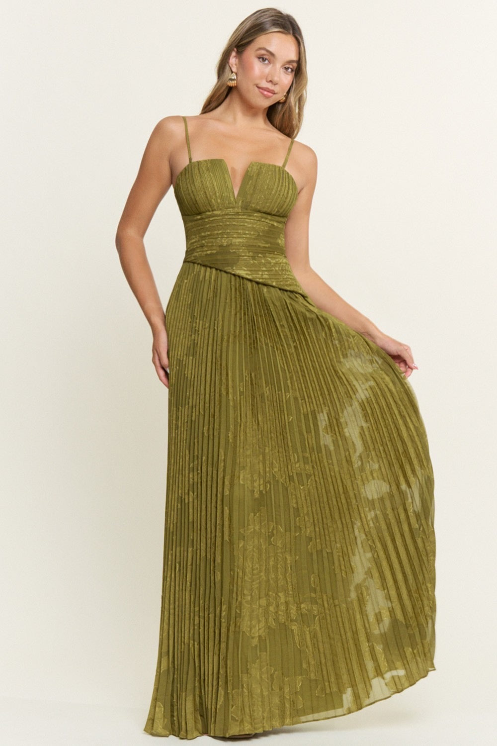 Amalia Chartreuse Maxi Dress
