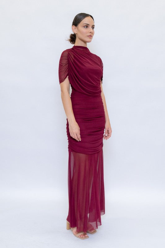 Lucianna Burgundy Maxi Dress