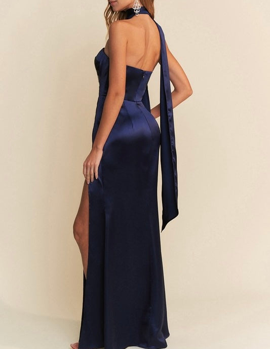 Eneyda Navy Blue Maxi Dress