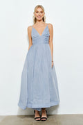 Romantic Organza Princess Pleated Midi Dress