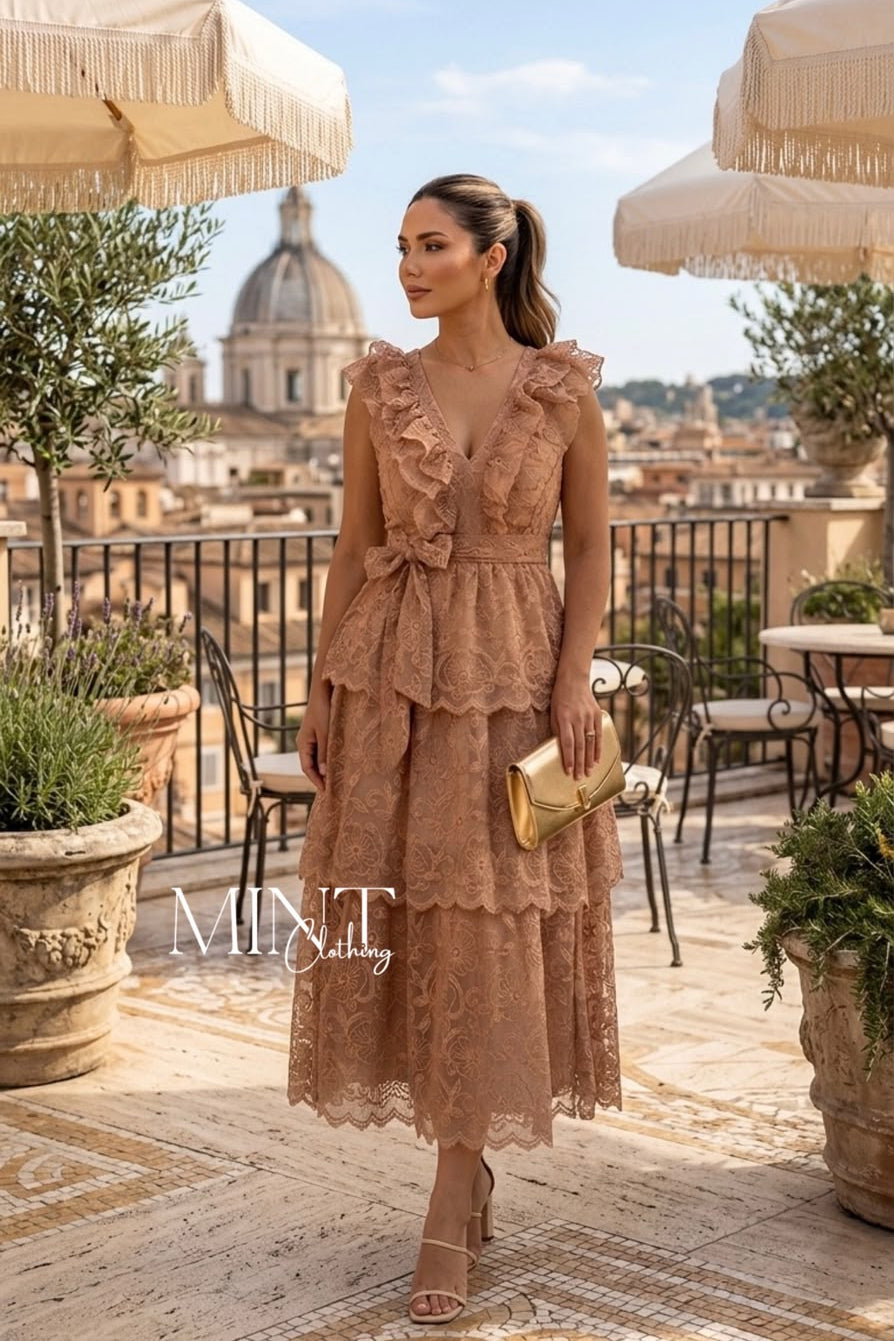 Embroided Midi Dress