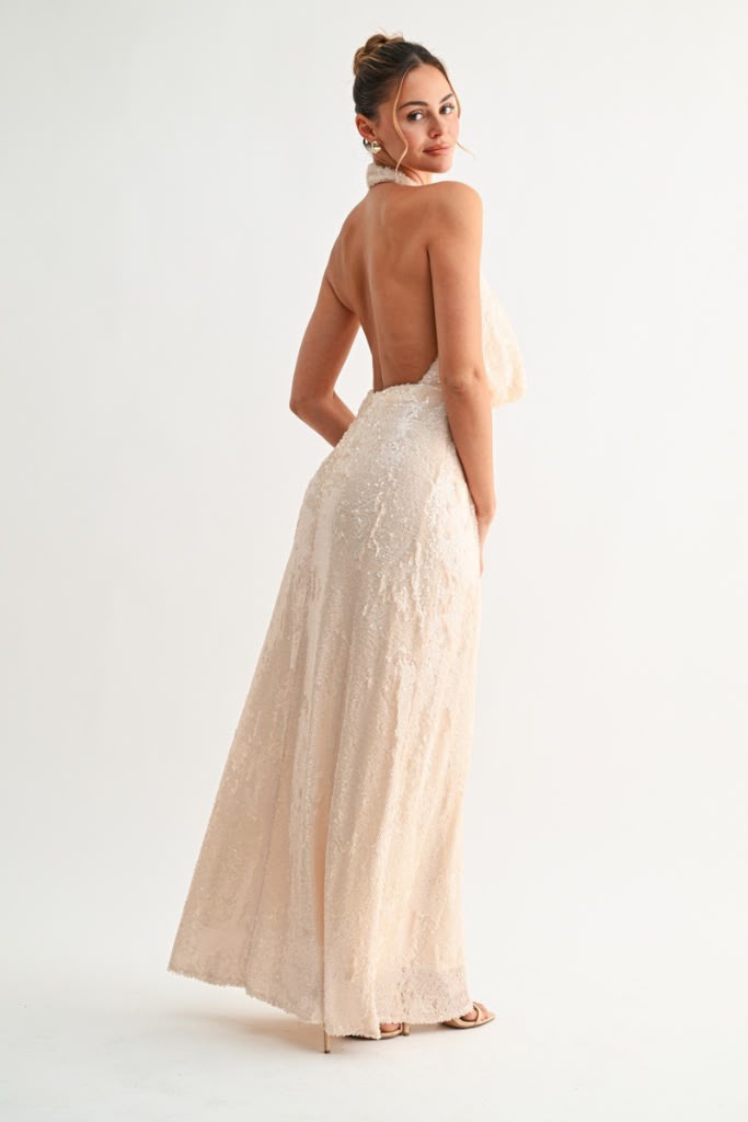 Champagne Lumière Maxi Dress