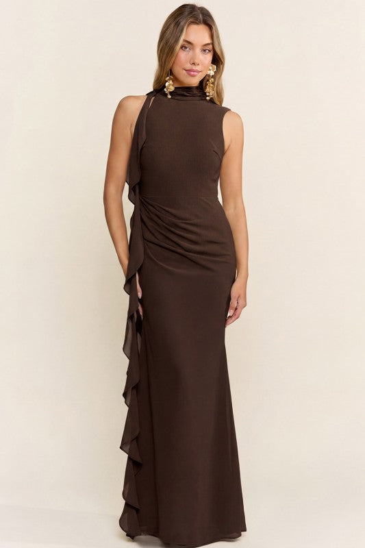 Stella Chocolate Maxi Dressh