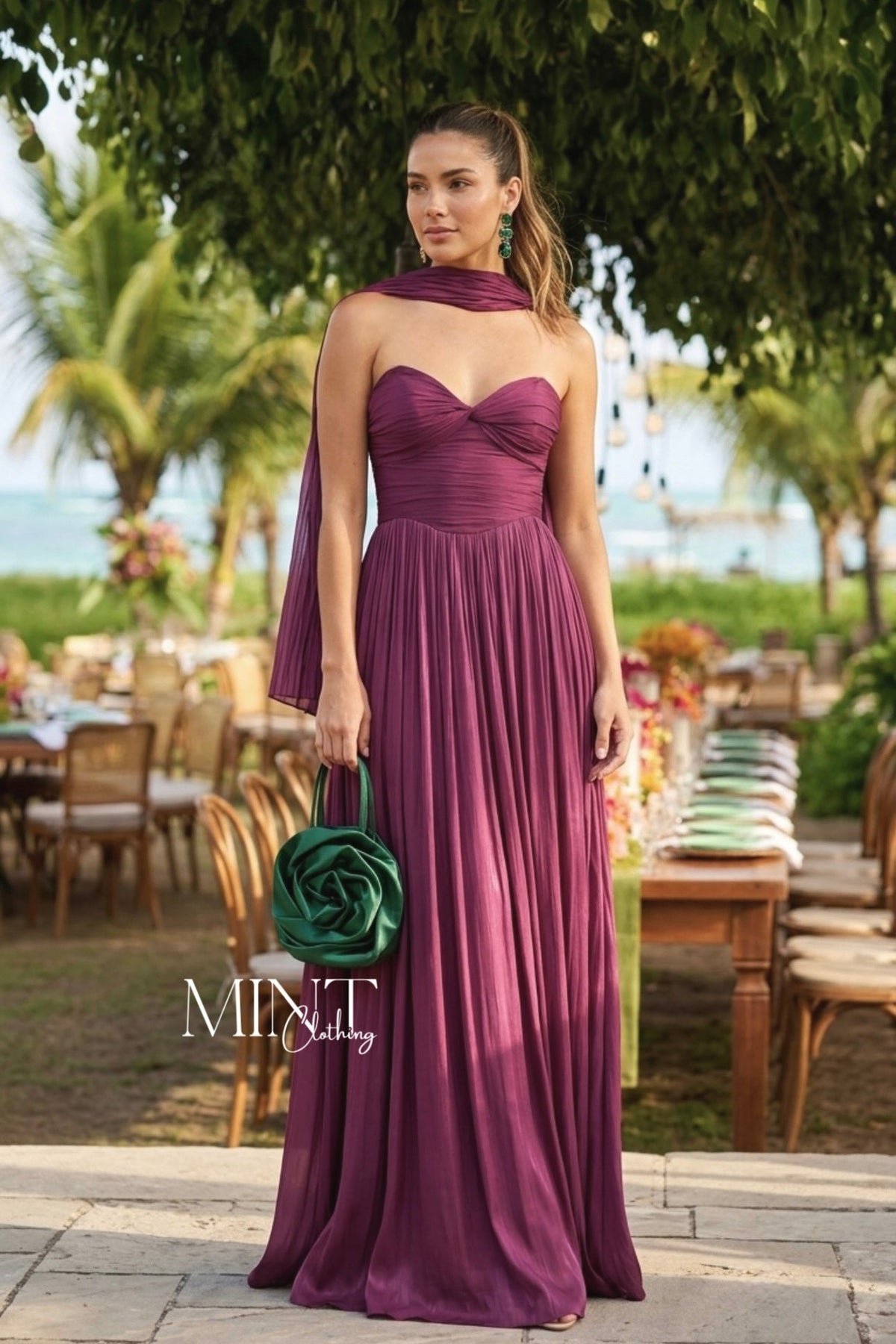Thelma Plum Maxi Dress