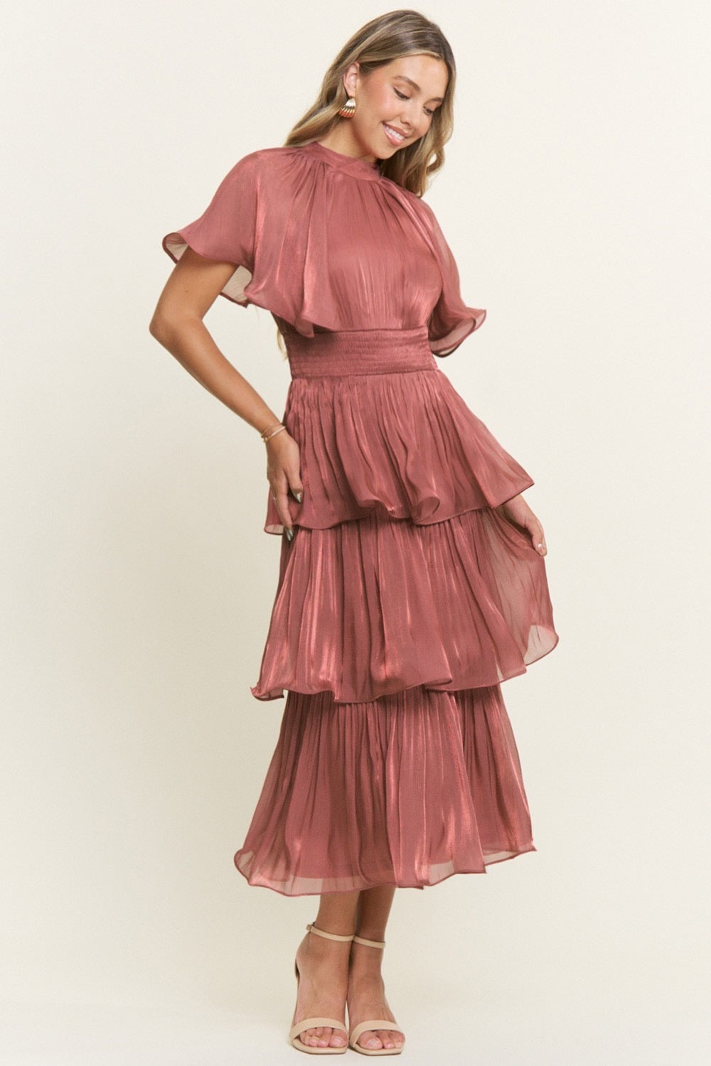 Sadia Marsala Midi Dress
