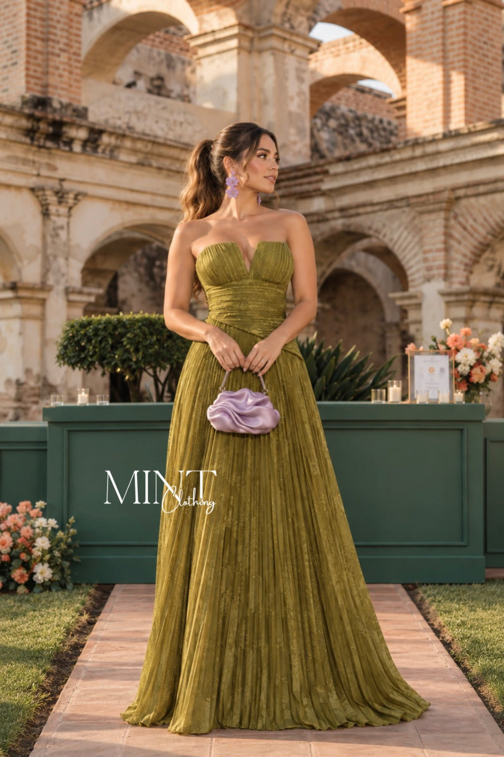 Amalia Chartreuse Maxi Dress