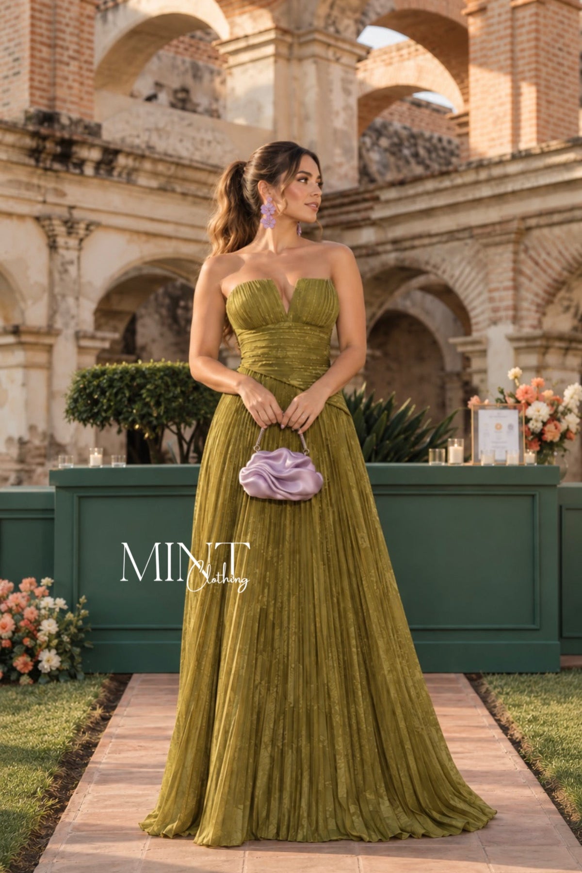 Amalia Chartreuse Maxi Dress