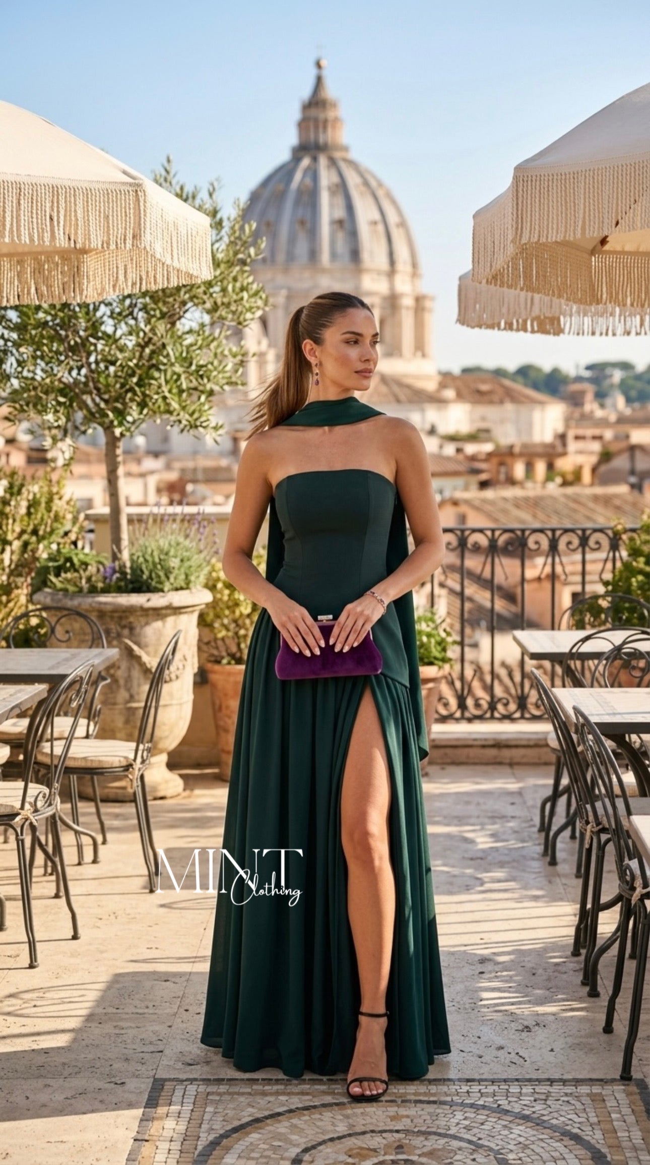 Emerald Grace Maxi Dress