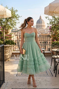 Sleeveless Midi Mesh Dress