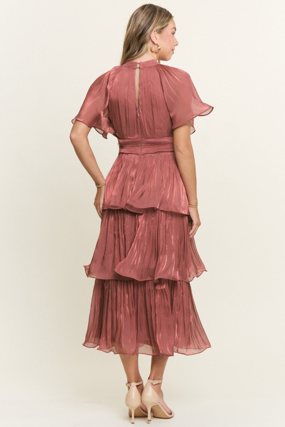 Sadia Marsala Midi Dress