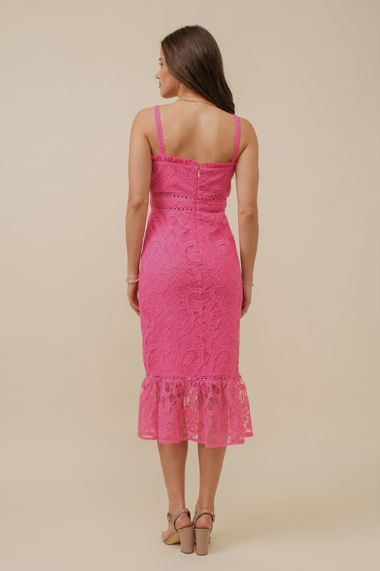 Fuchsia Belle Midi Dress
