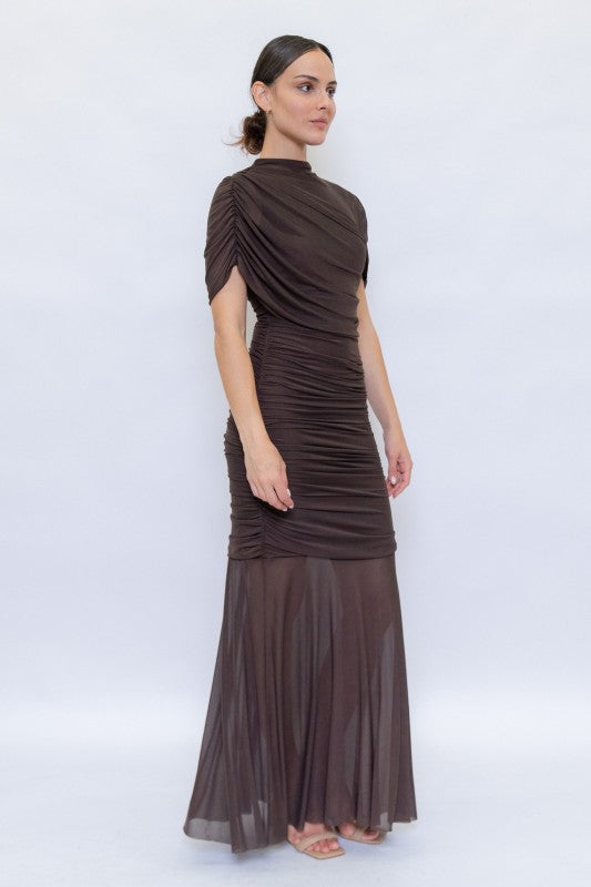 Lucianna Chocolate Maxi Dress