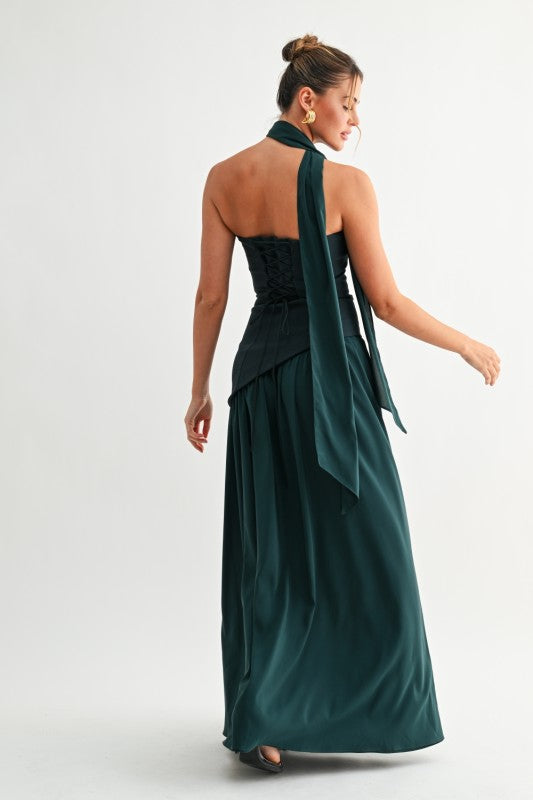 Emerald Grace Maxi Dress