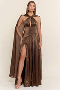 Nadira Bronze Maxi Dress