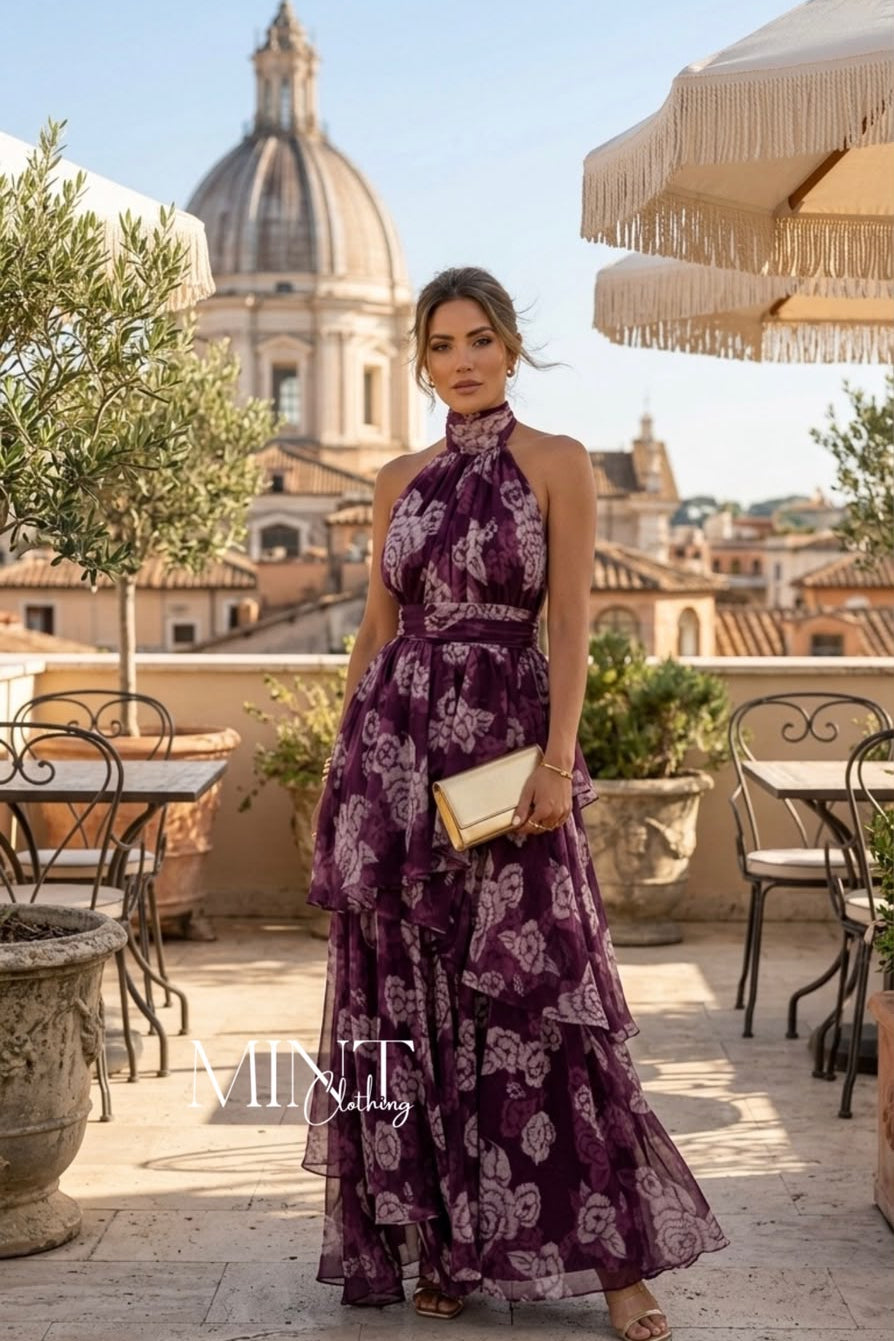Améthyste Fleur Maxi Dress