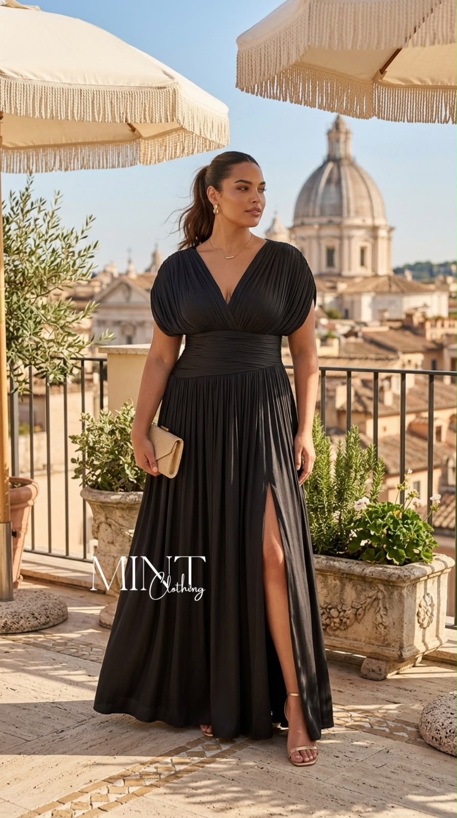 Black Reverie Maxi Dress Plus Size