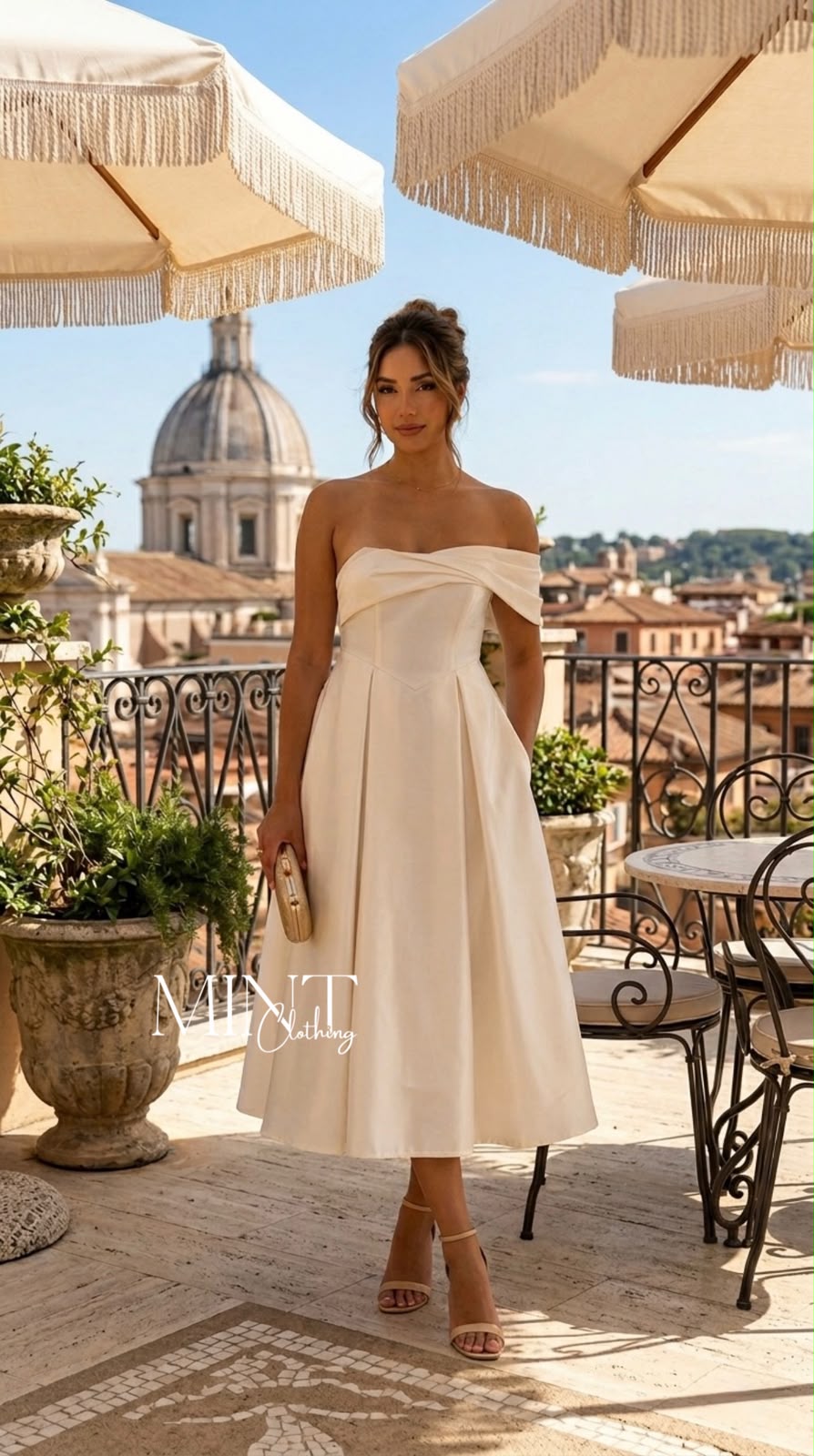 Ivory Élise Midi Dress