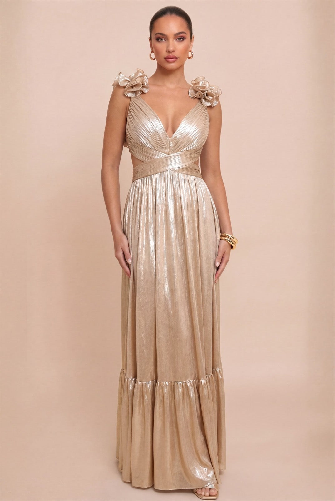 Laia Champagne Maxi Dress
