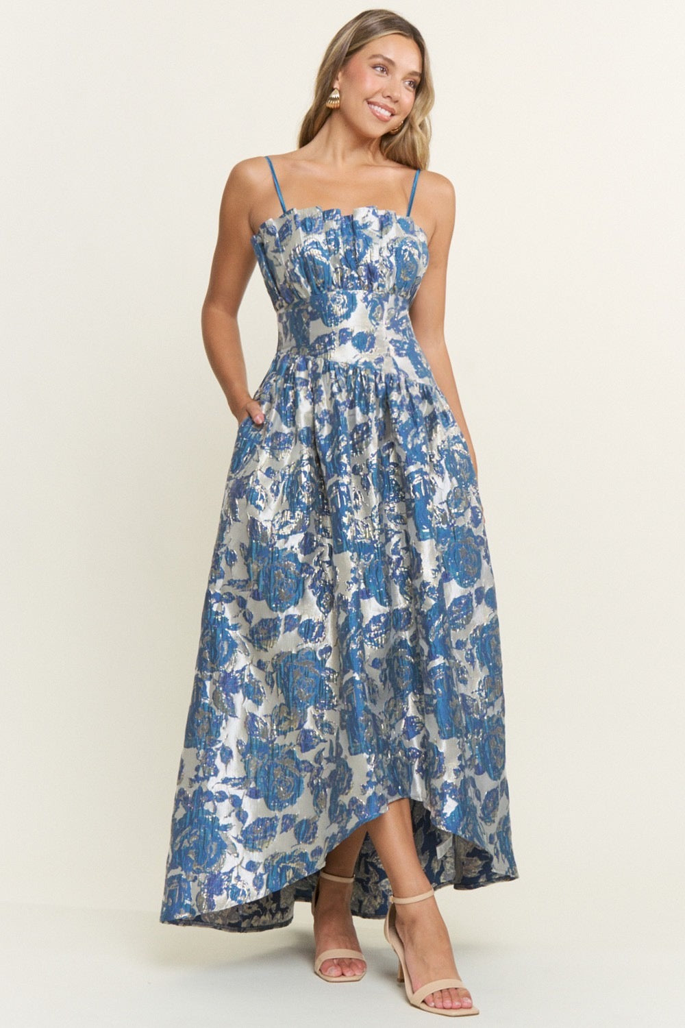 Amara High Low Floral Maxi Dress