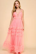Corallina Tulle Maxi Dress