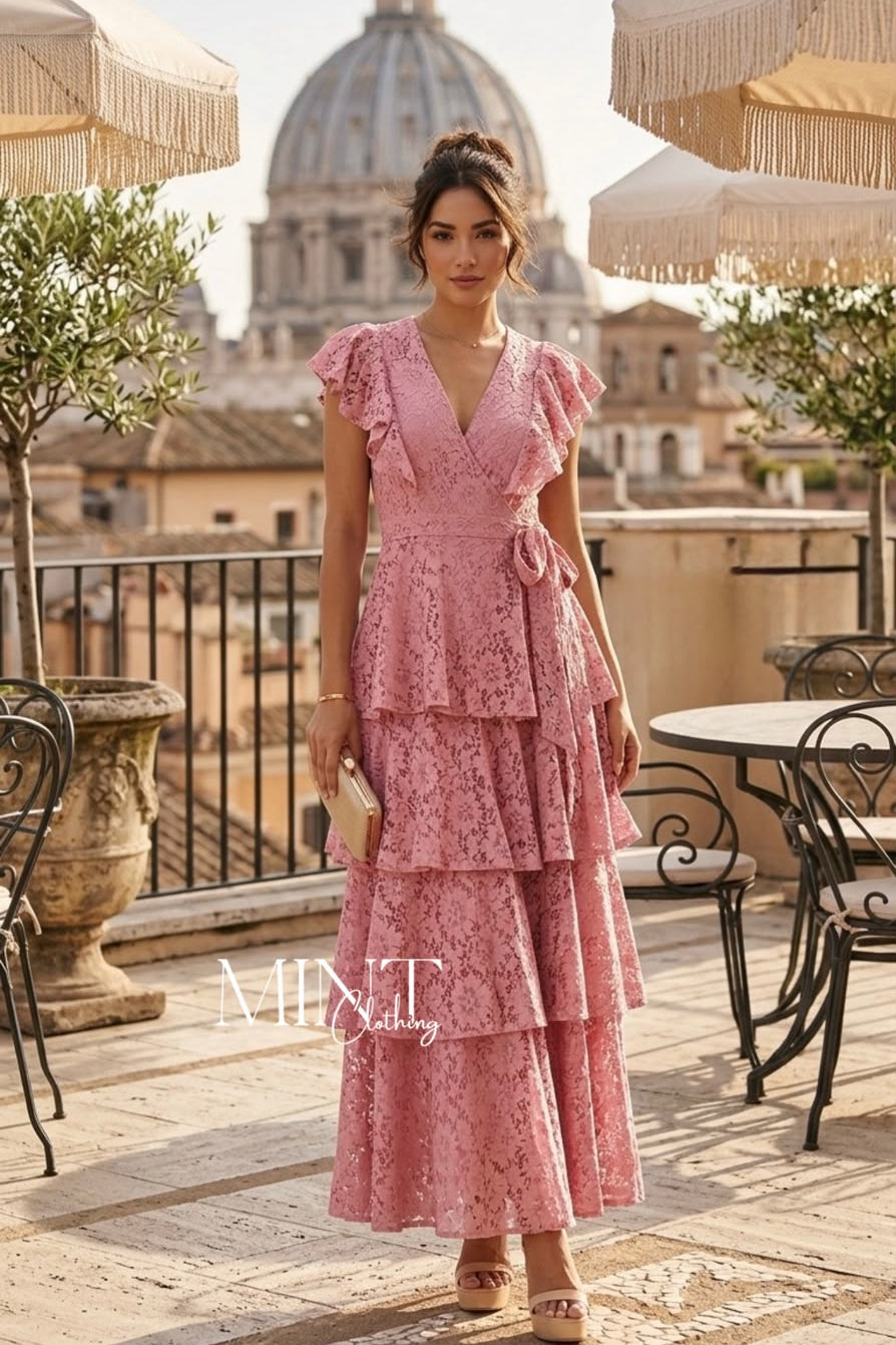 Rose Montmartre Midi Dress