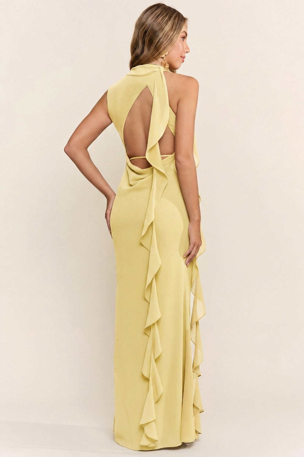 Stella Pale Yellow Maxi Dress