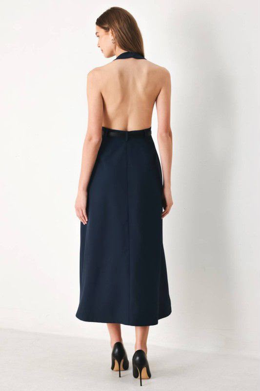 Navy Blue Midi Dress