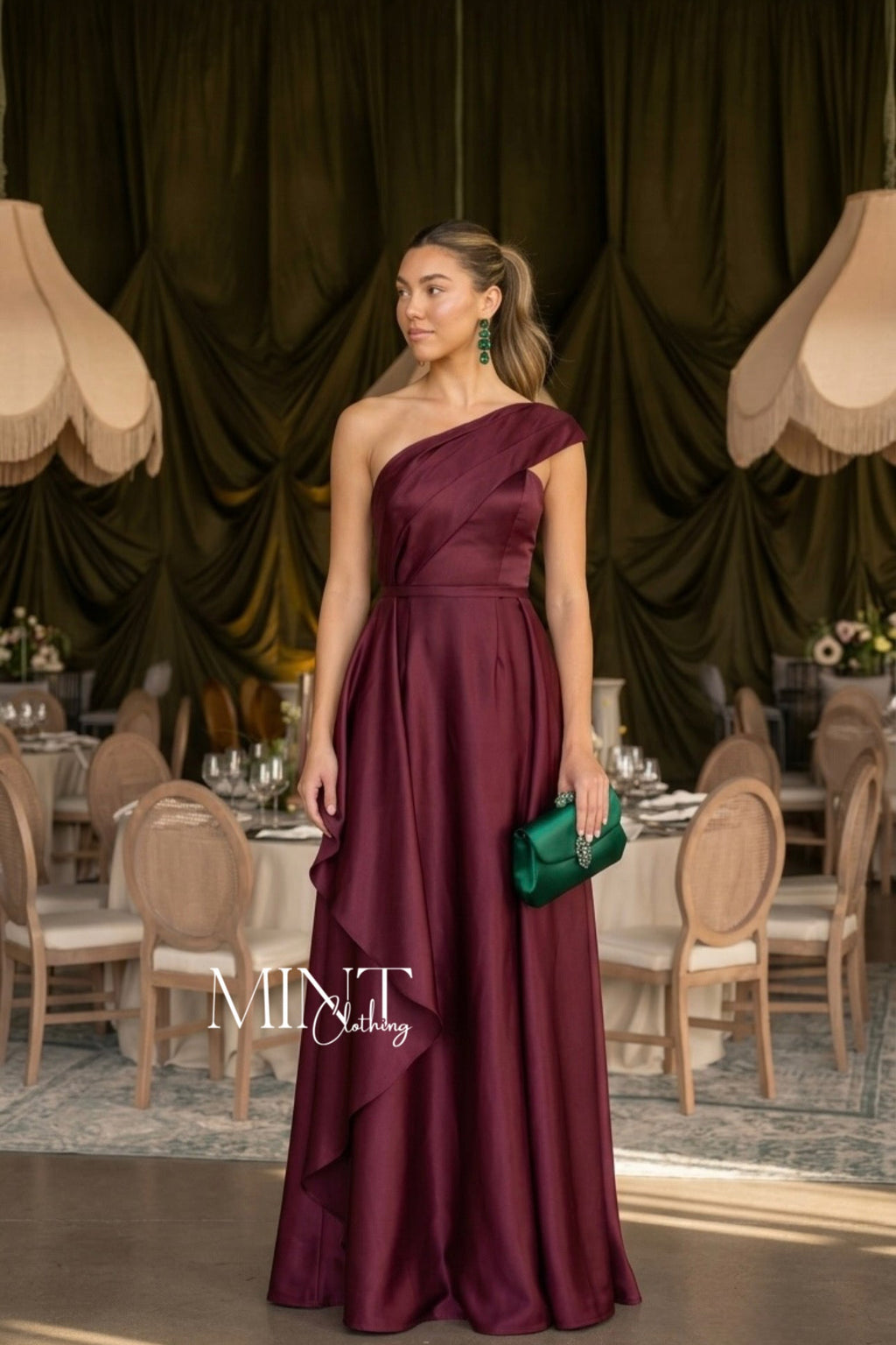 Sydney Wine Maxi Dress