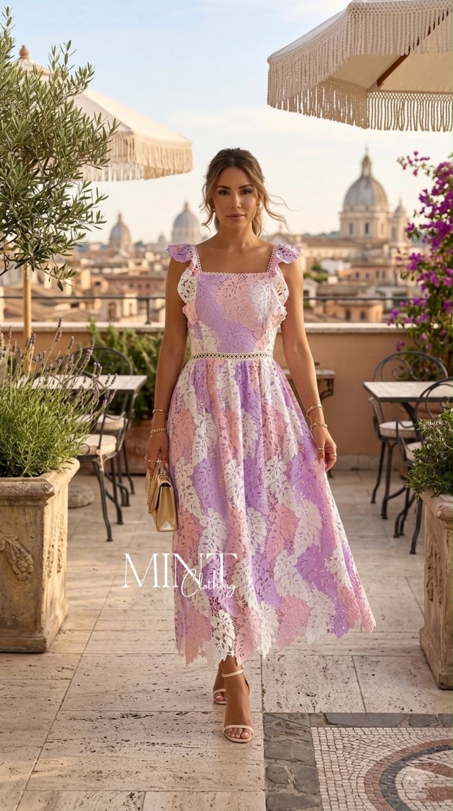 Lilac Reverie Midi Dress