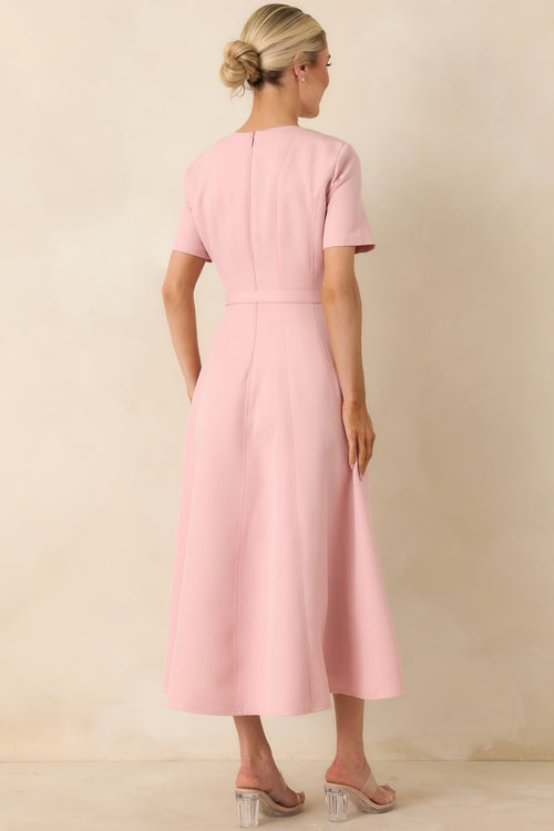 Baby Pink Midi Dress
