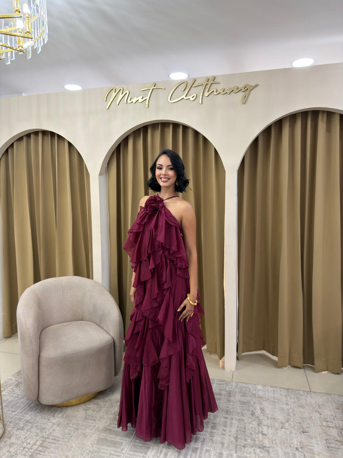 Eliza Ruffled Maxi Dress