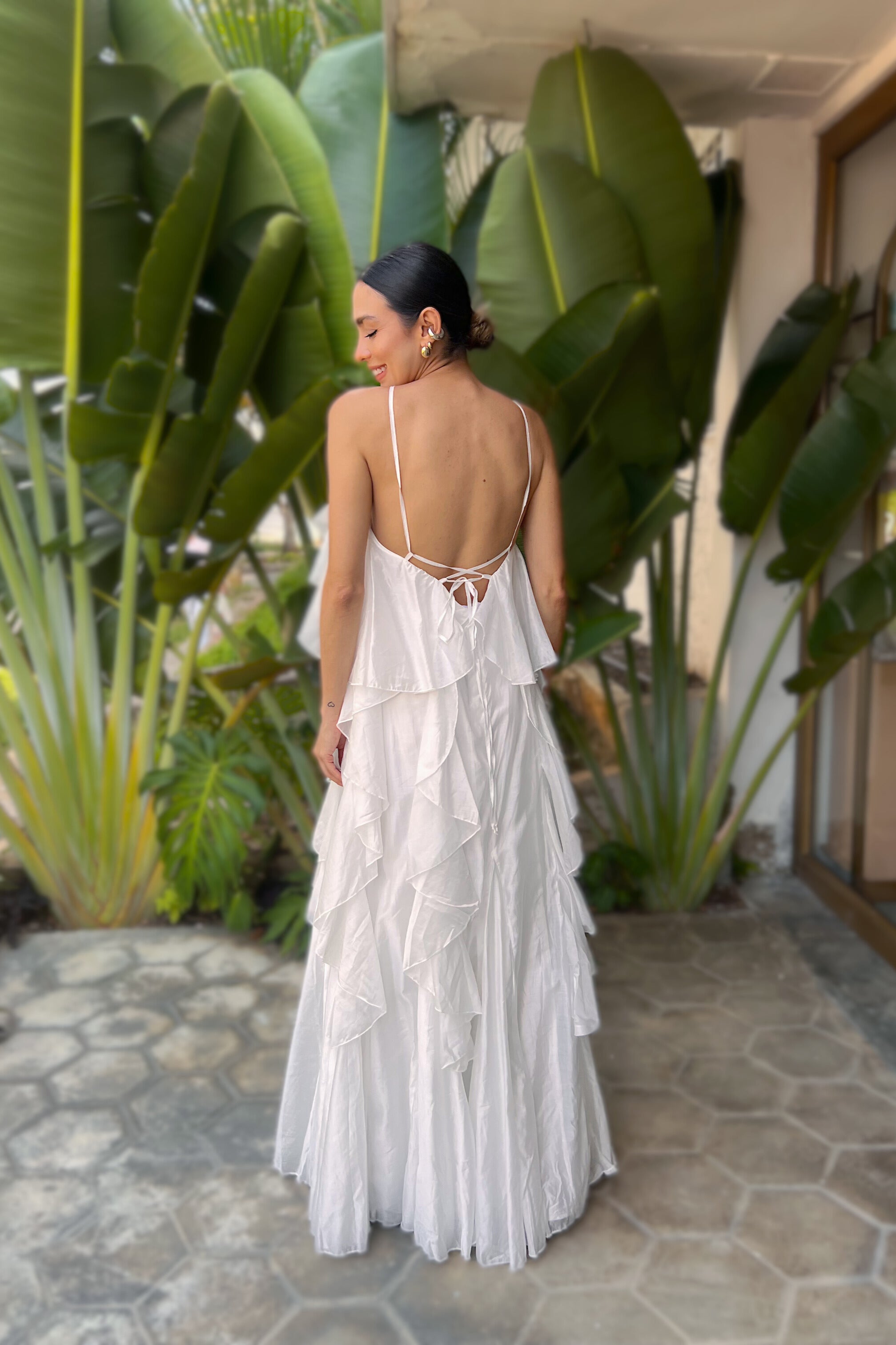 Camelia Off White Maxi Dress