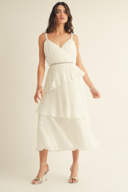 Ivory Bellini Midi Dress