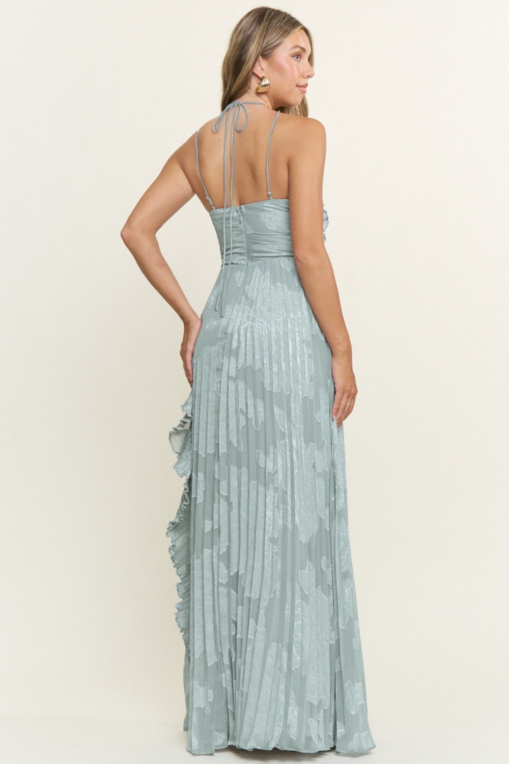 Cassandra Dusty Blue Maxi Dress