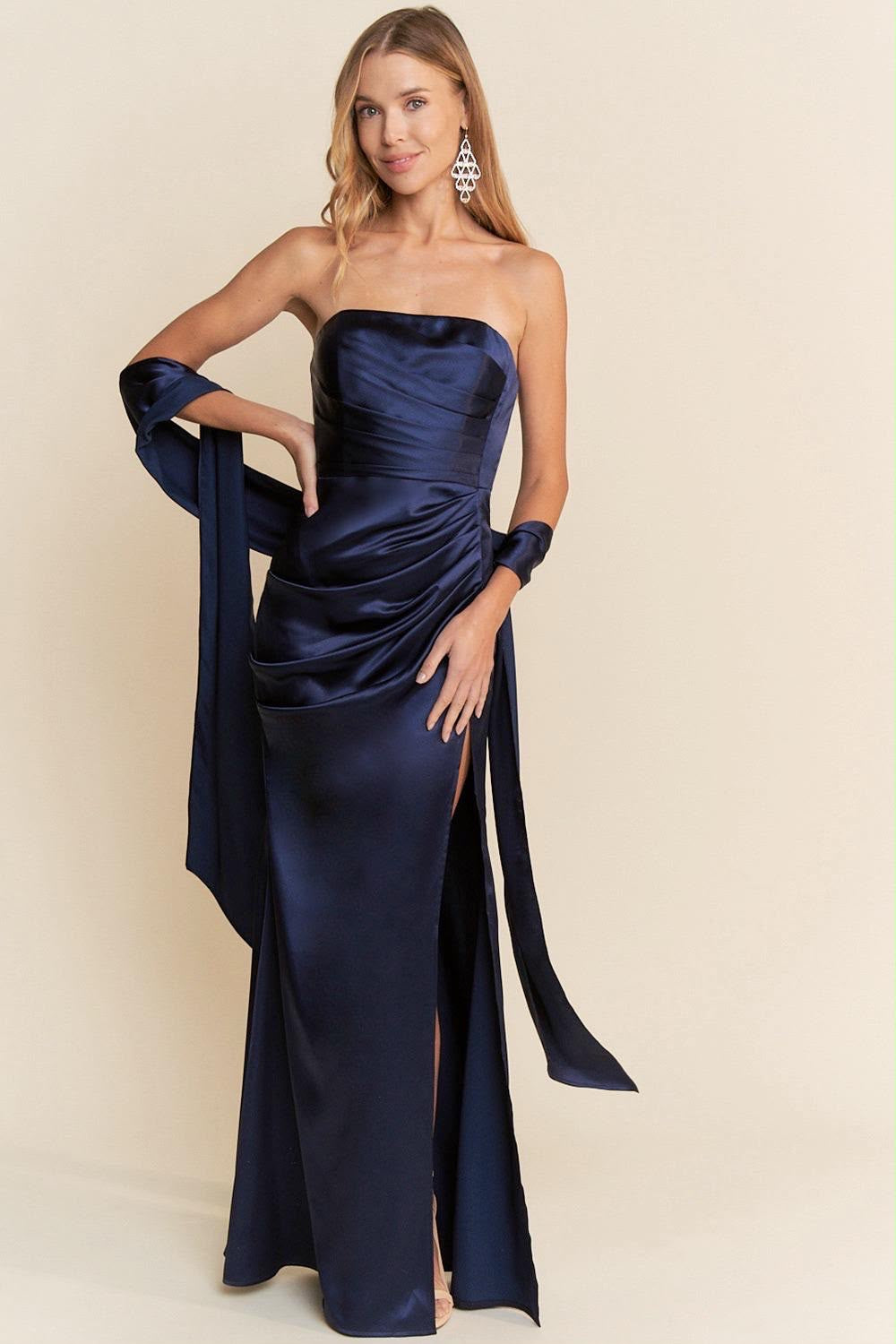 Eneyda Navy Blue Maxi Dress