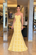 Alessandra Butter Yellow Mermaid Dress