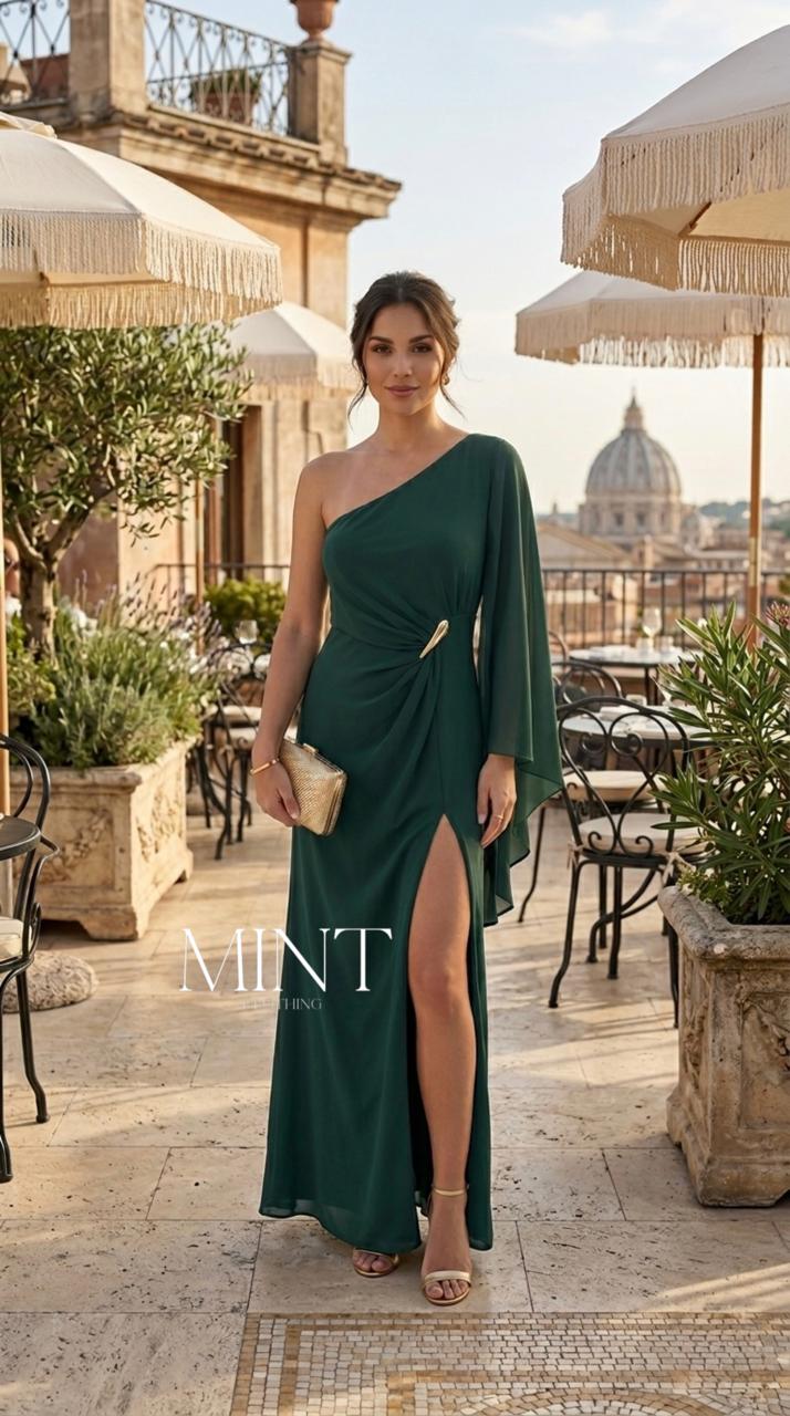 One Shoulder Maxi Dress