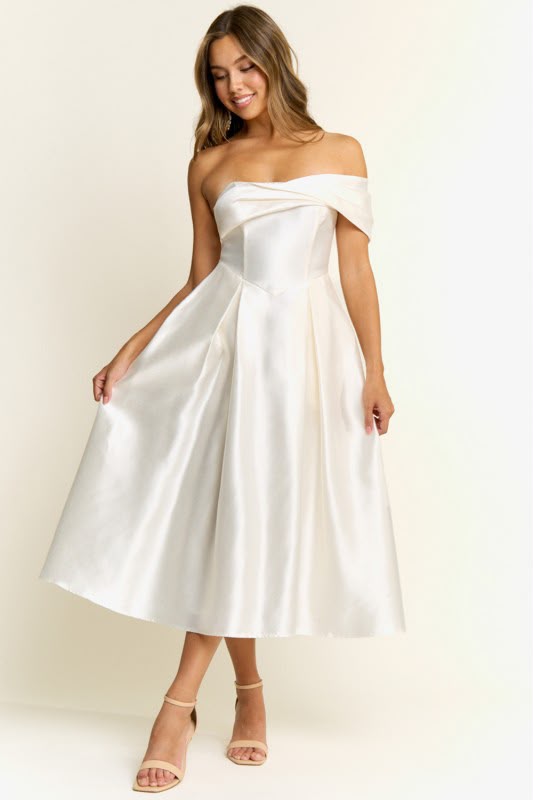 Ivory Élise Midi Dress