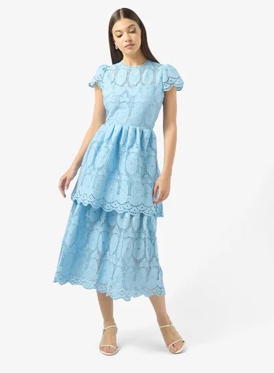 Sky Lace Midi Dress